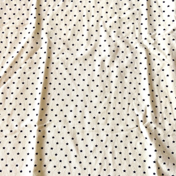 Vintage Hot Cotton T-shirt Dress Ivory Navy Star M - Picture 3 of 6